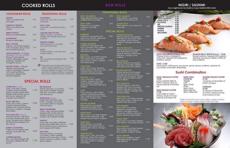 Sushi Queen Sushi & Grill - Concord, NC menu_pic
