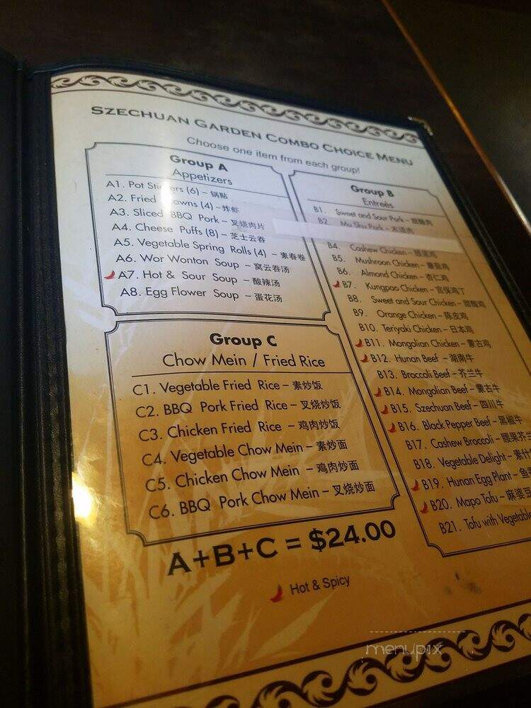 Szechuan Garden - Arcata, CA menu_pic