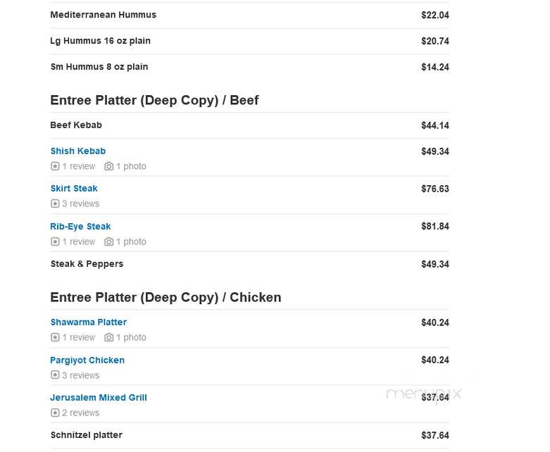 Tavlin - Tenafly, NJ menu_pic