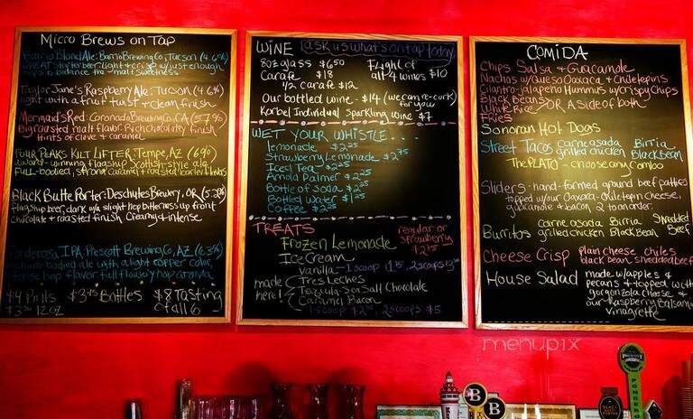 Wisdom's DOS! - Tubac, AZ menu_pic