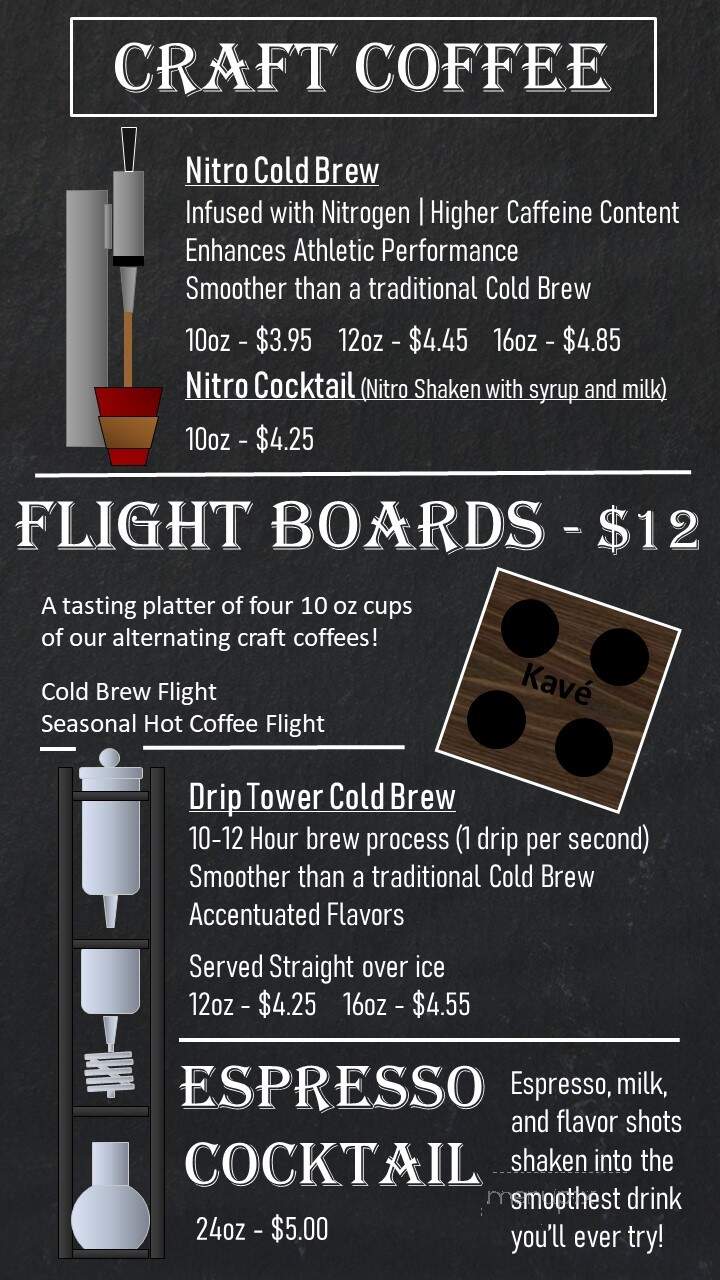 Kave Coffee Bar - Barberton, OH menu_pic