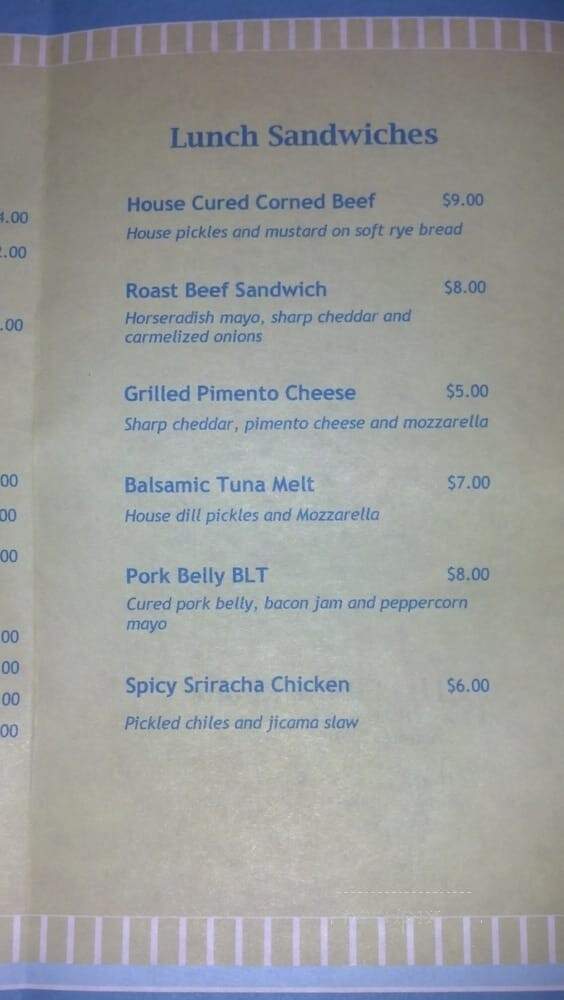 Thee Elbow Room - Montrose, CA menu_pic