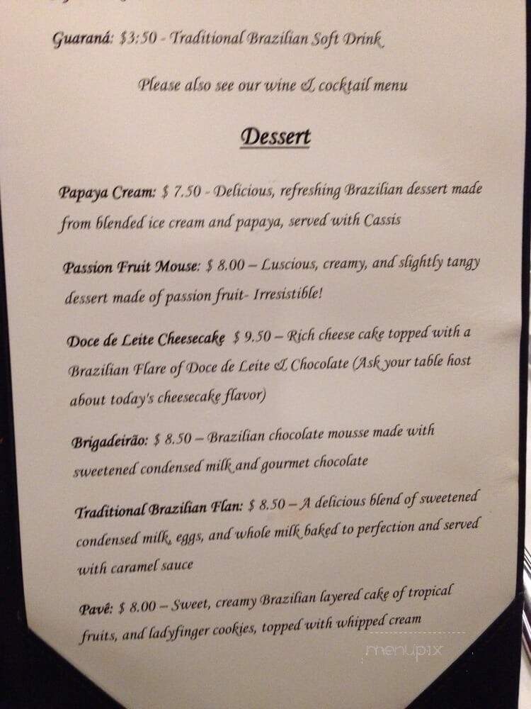 Flame and Fire - Roseville, CA menu_pic