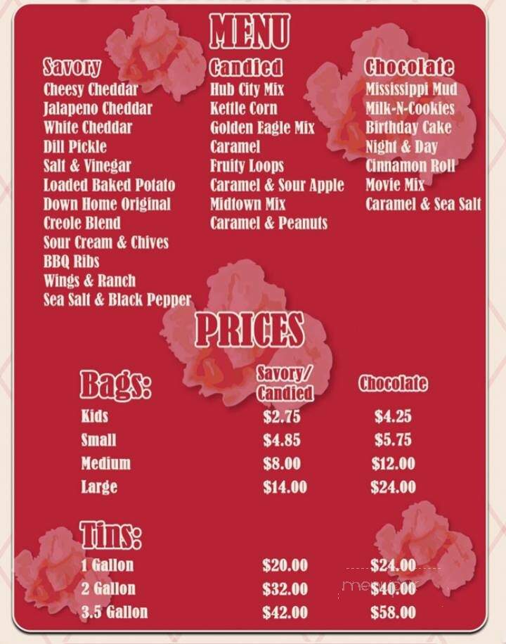 Southern Kernels Gourmet Popcorn - Hattiesburg, MS menu_pic