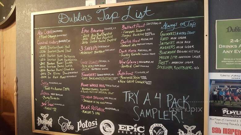 Dublin's - West Bend, WI menu_pic