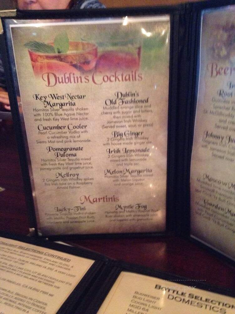 Dublin's - West Bend, WI menu_pic
