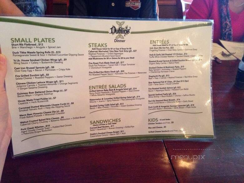 Dublin's - West Bend, WI menu_pic