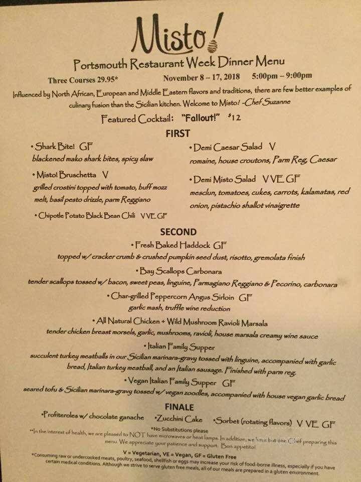 Misto! Cafe. Bar. Bistro. - Kittery, ME menu_pic