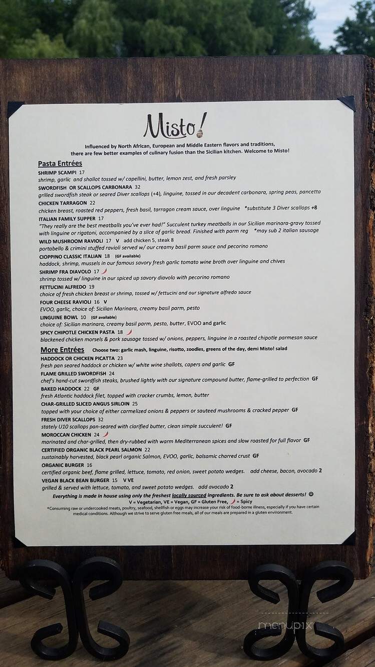 Misto! Cafe. Bar. Bistro. - Kittery, ME menu_pic