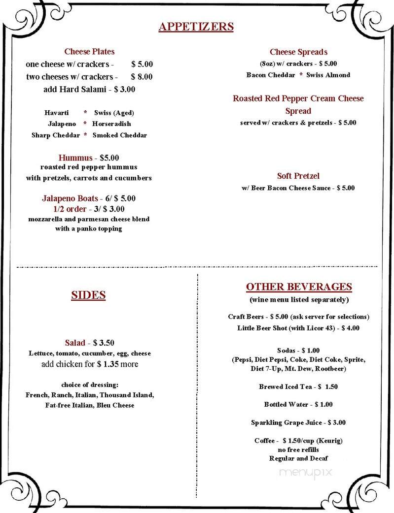 Buckeye Winery - Newark, OH menu_pic