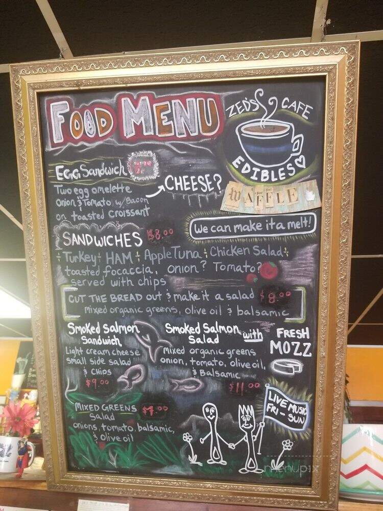 Zed's Cafe - Silver Spring, MD menu_pic