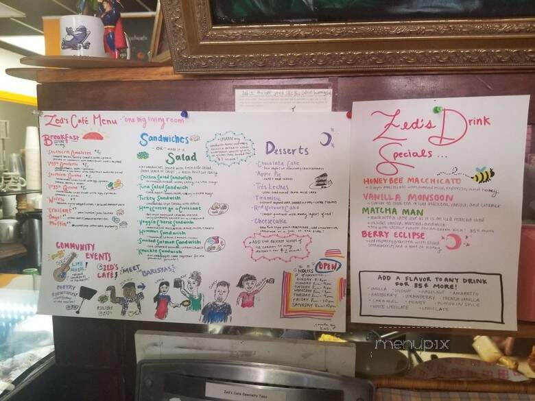 Zed's Cafe - Silver Spring, MD menu_pic