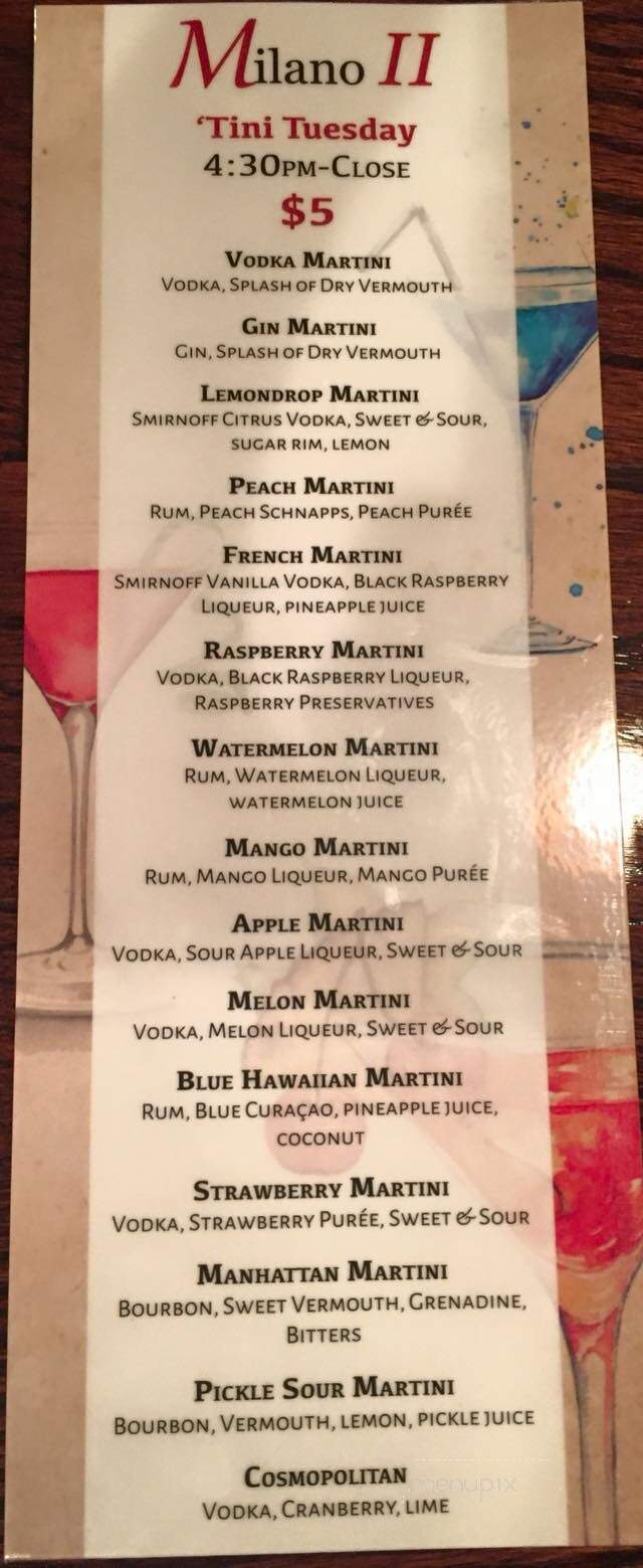 Milano II - Murfreesboro, TN menu_pic