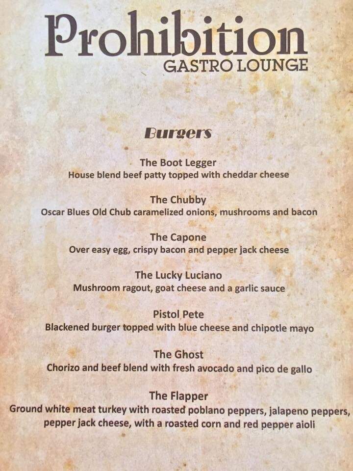 Prohibition Gastro Lounge - Powell, OH menu_pic