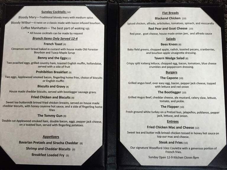 Prohibition Gastro Lounge - Powell, OH menu_pic