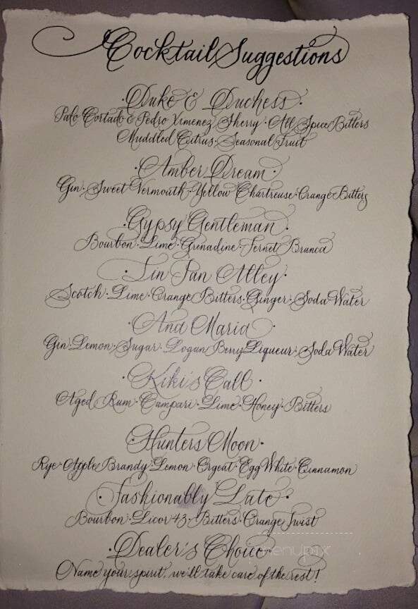 Noble Experiment - San Diego, CA menu_pic