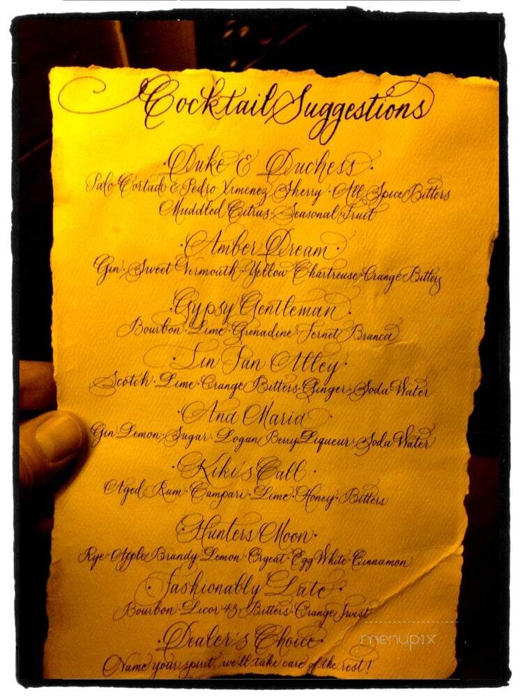 Noble Experiment - San Diego, CA menu_pic