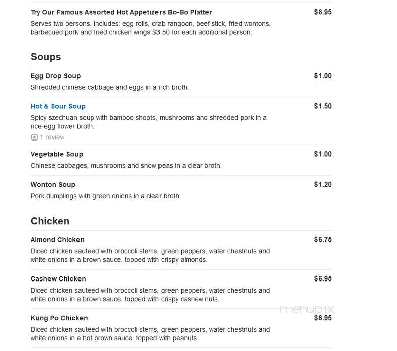 New Peking Garden - Sultan, WA menu_pic