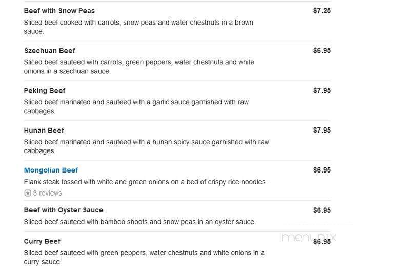 New Peking Garden - Sultan, WA menu_pic