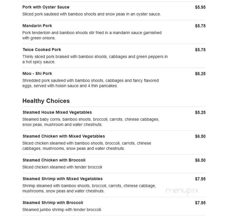 New Peking Garden - Sultan, WA menu_pic