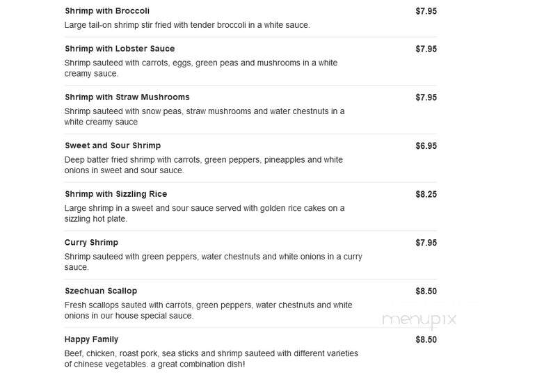 New Peking Garden - Sultan, WA menu_pic