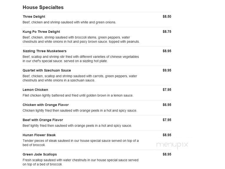 New Peking Garden - Sultan, WA menu_pic