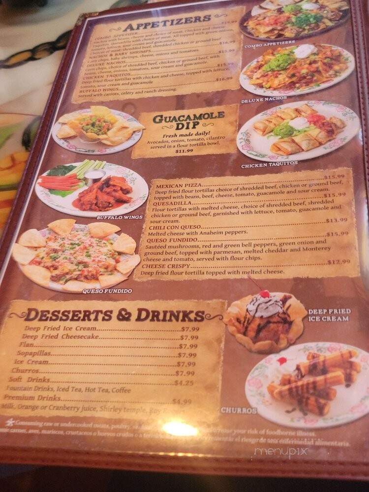 Fiesta Mexicana Family Restaurant & Bar - Avondale, AZ menu_pic