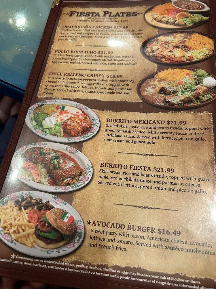 Fiesta Mexicana Family Restaurant & Bar - Avondale, AZ menu_pic