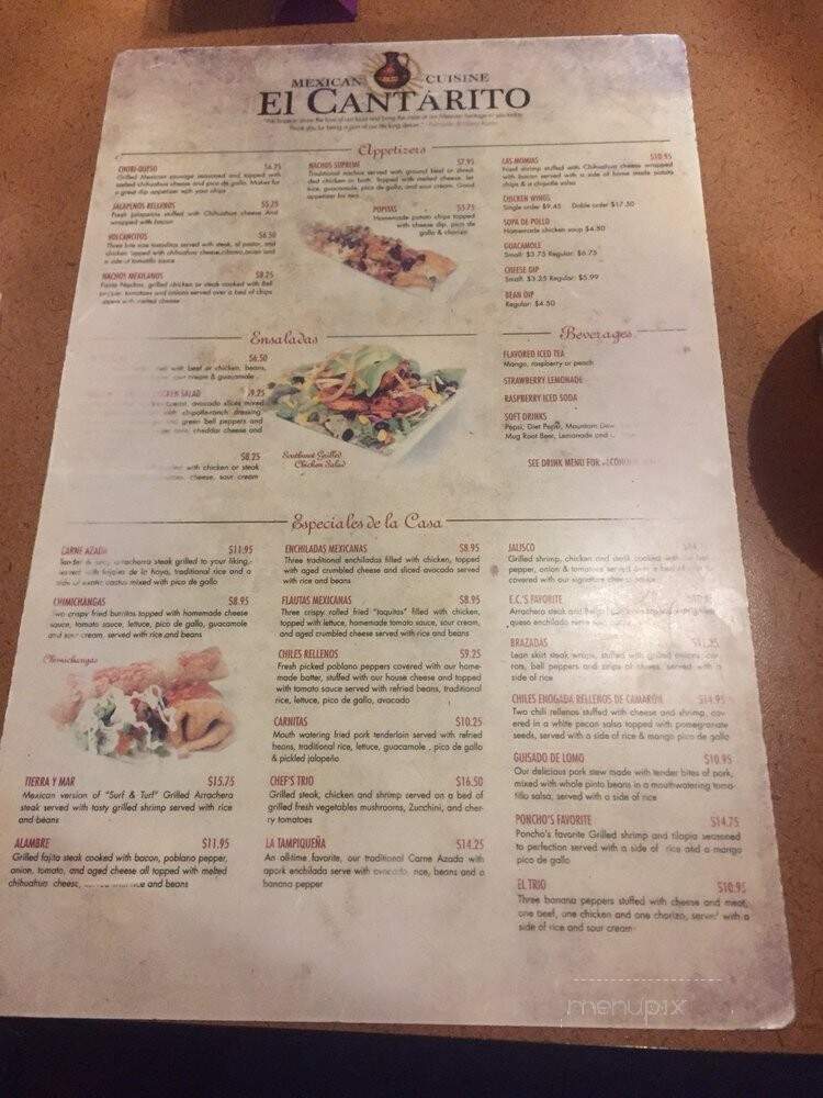 El Cantarito Mexican Cuisine - Michigan City, IN menu_pic