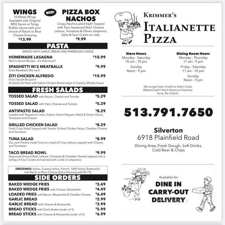 Krimmer's Italianette Pizzeria - Cincinnati, OH