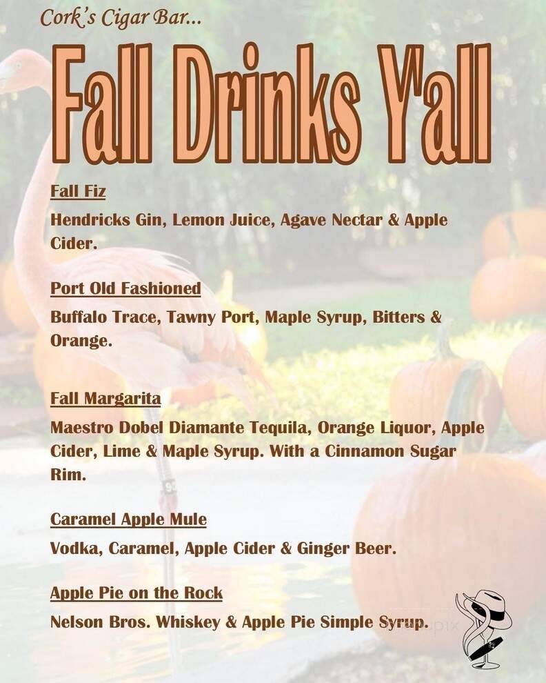 Cork's Cigar Bar - Bradenton, FL menu_pic
