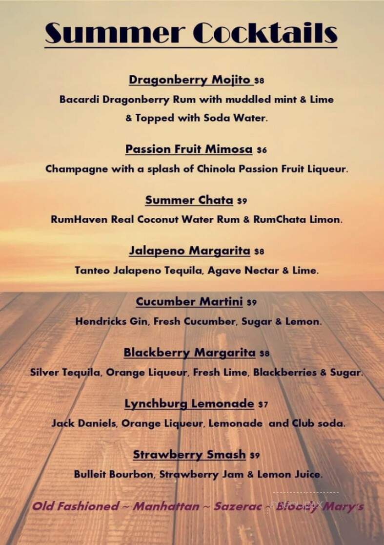 Cork's Cigar Bar - Bradenton, FL menu_pic