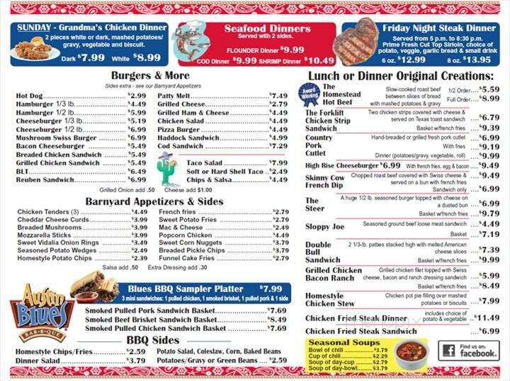 Corn Crib - Shelby, IA menu_pic