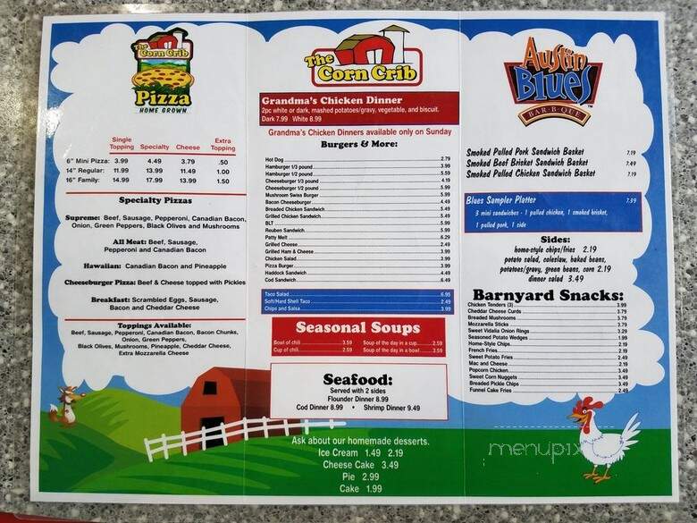 Corn Crib - Shelby, IA menu_pic