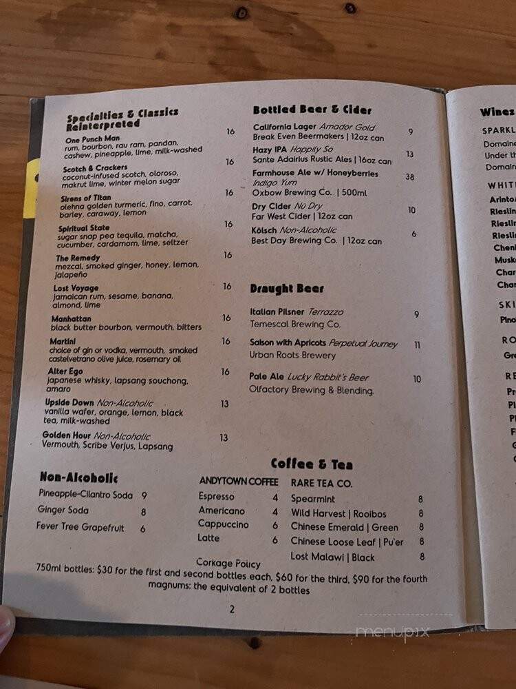 Progress - San Francisco, CA menu_pic