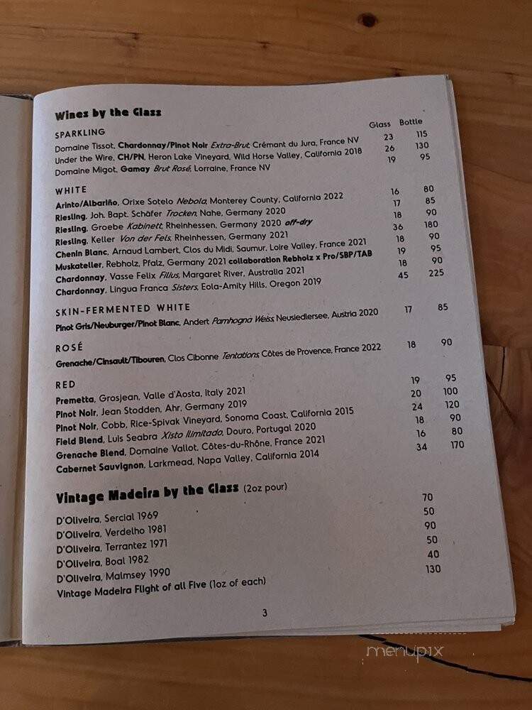 Progress - San Francisco, CA menu_pic