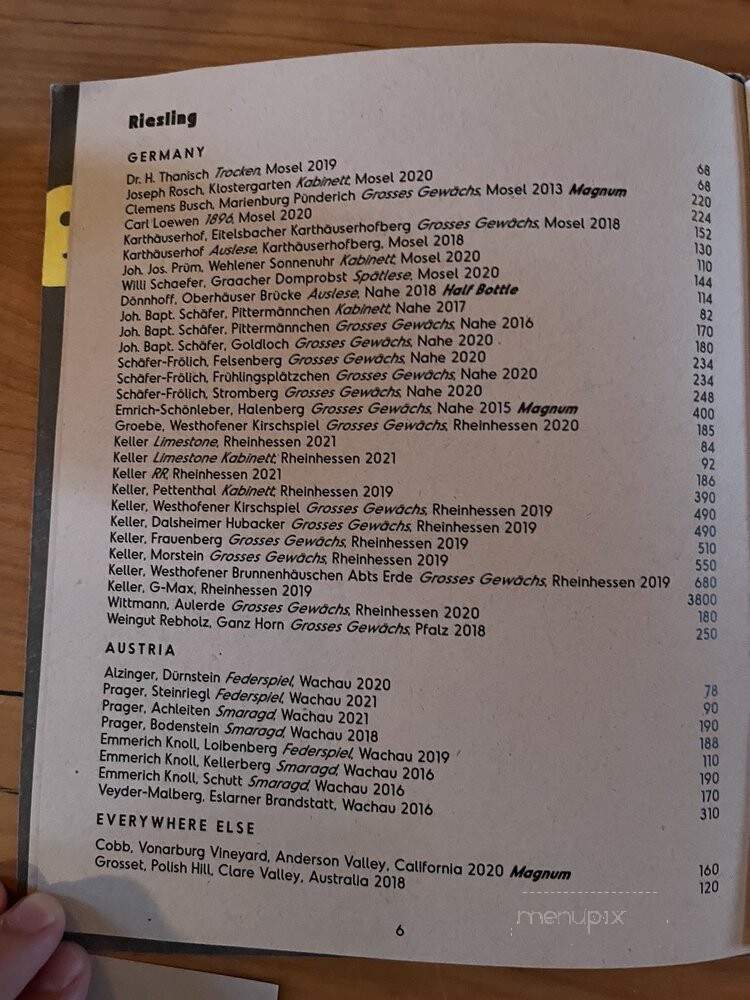 Progress - San Francisco, CA menu_pic