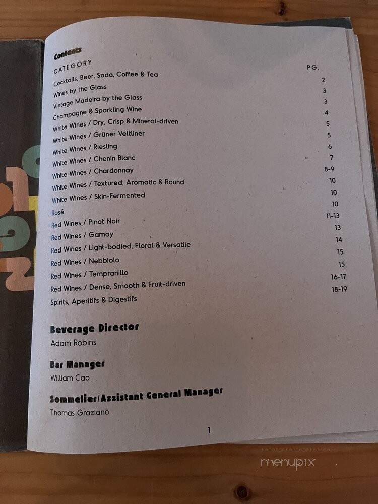 Progress - San Francisco, CA menu_pic