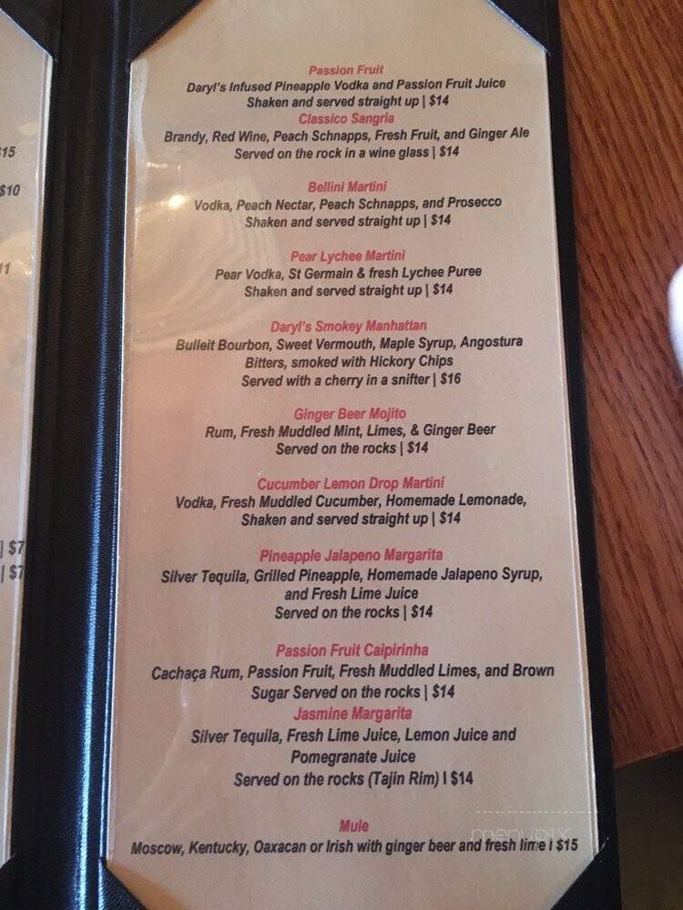 Daryl's House Club - Pawling, NY menu_pic