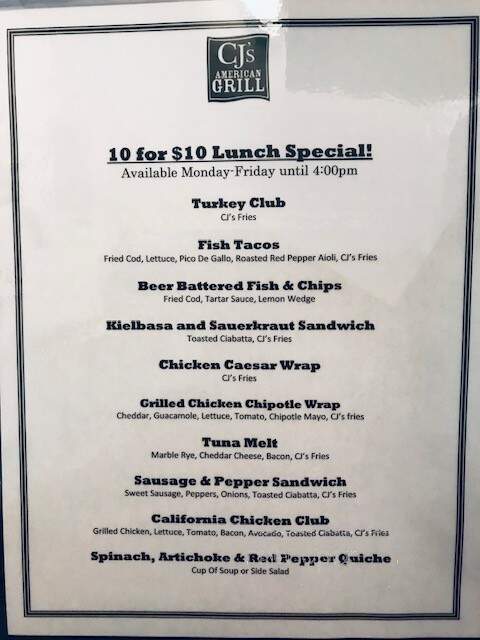 CJ's American Grill - Mattituck, NY menu_pic