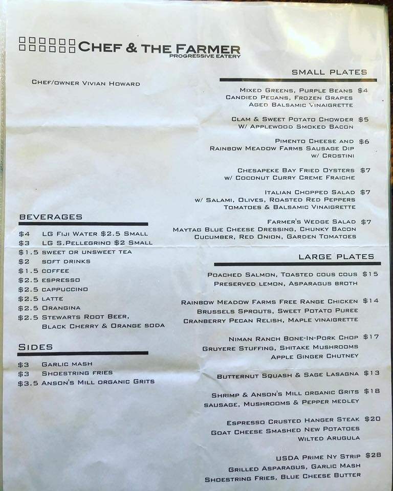 SoCo Farm and Food - Wilson, NC menu_pic