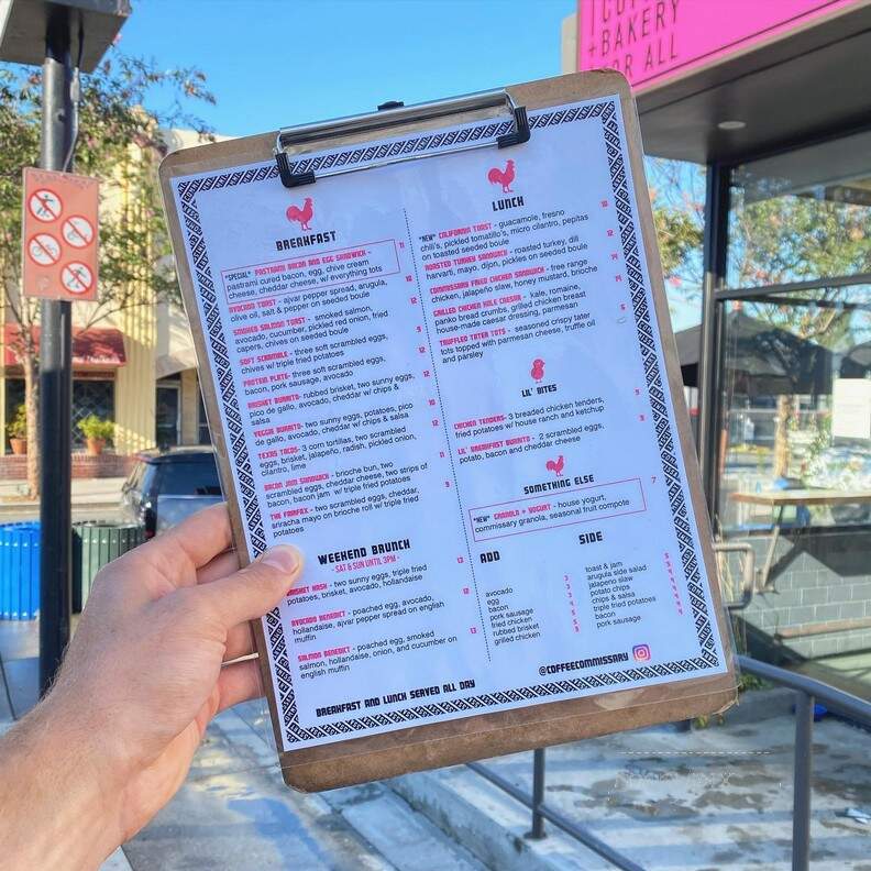 Coffee Commissary - Burbank, CA menu_pic