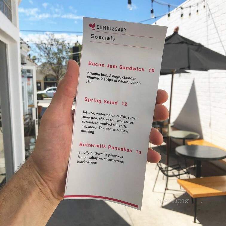 Coffee Commissary - Burbank, CA menu_pic