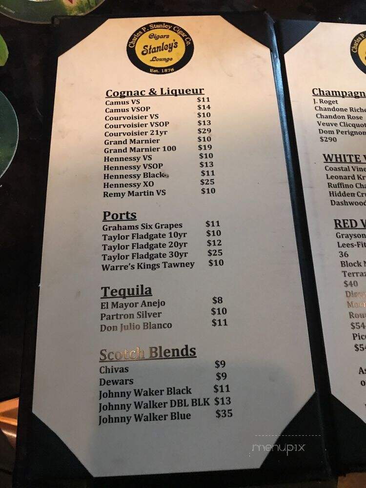 Charles P Stanley Cigar Company and Lounge - Saint Louis, MO menu_pic