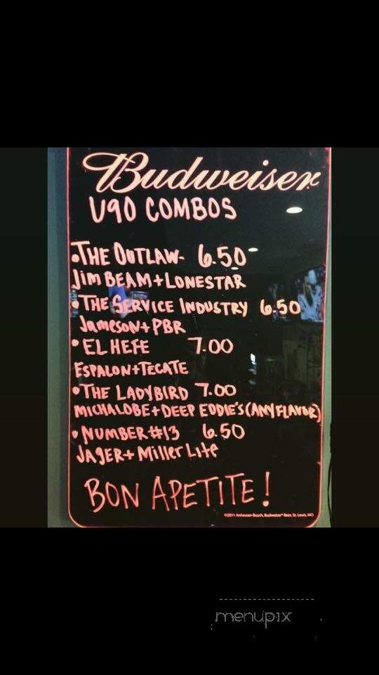 Upper90 on College - Fort Worth, TX menu_pic
