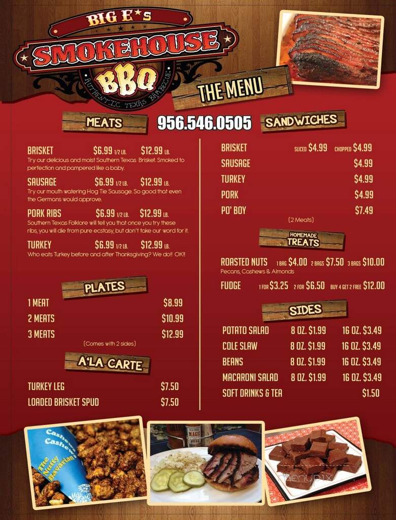 Big E's BBQ - Brownsville, TX menu_pic