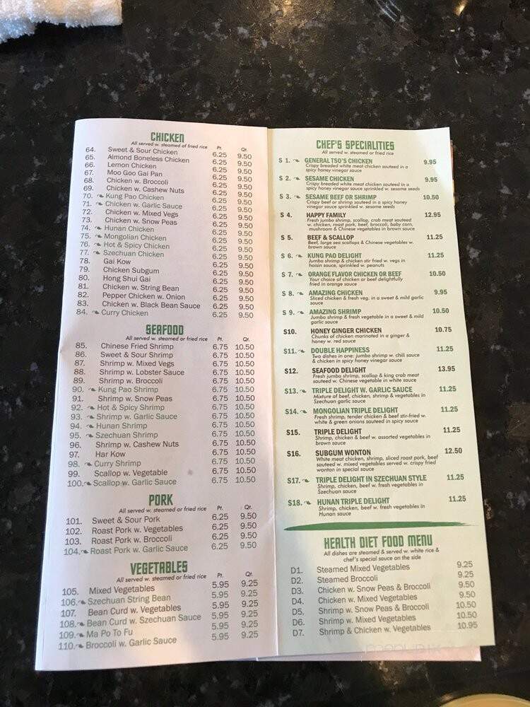 Jin's China King - Shelby Township, MI menu_pic