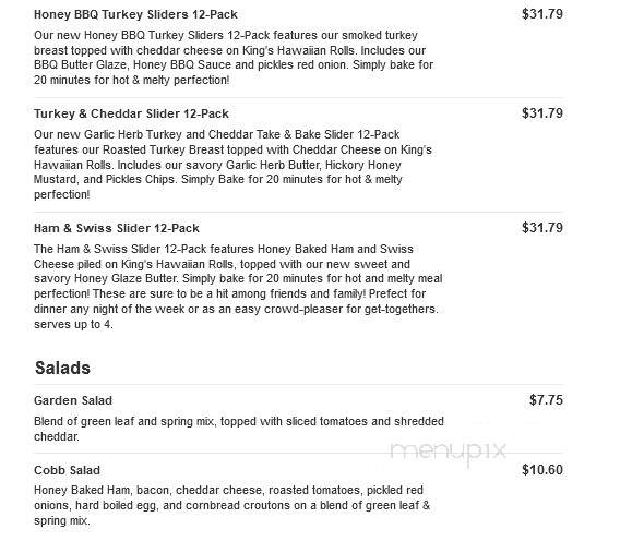 Honeybaked Ham - Oregon City, OR menu_pic