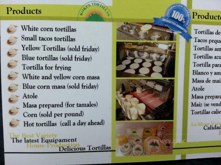 Koki's Tortillas - Columbus, OH menu_pic