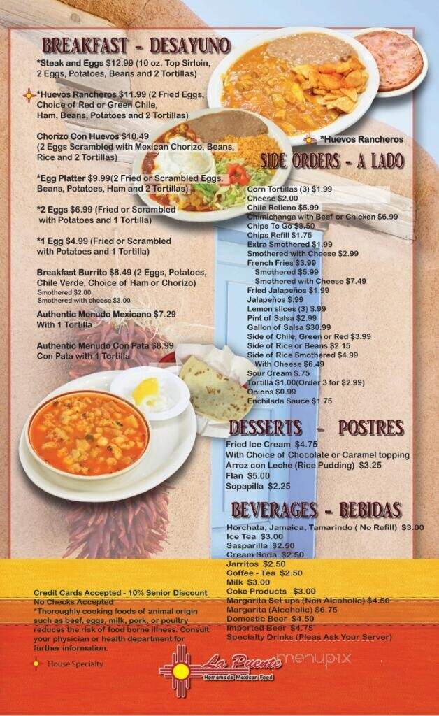 La Puente Centerville - Centerville, UT menu_pic